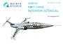 Quinta Studio QD48147 - F-104A/C 3D-Printed & coloured Interior on decal paper (for Hasegawa kit) - 1:48_