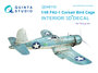 Quinta Studio QD48110 - F4U-1 Corsair (Bird cage) 3D-Printed & coloured Interior on decal paper (for Tamiya  kit) -1:48_