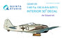 Quinta Studio QD48128 - Fw 190 A-8/A-9 (R11) 3D-Printed & coloured Interior on decal paper (for Eduard kit) - 1:48_