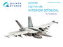 Quinta Studio QD32080 - F/A-18E  3D-Printed & coloured Interior on decal paper (for Trumpeter kit) - 1:32_