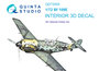 Quinta Studio QD72009 - Bf 109E 3D-Printed & coloured Interior on decal paper (for Special Hobby) - 1:72_